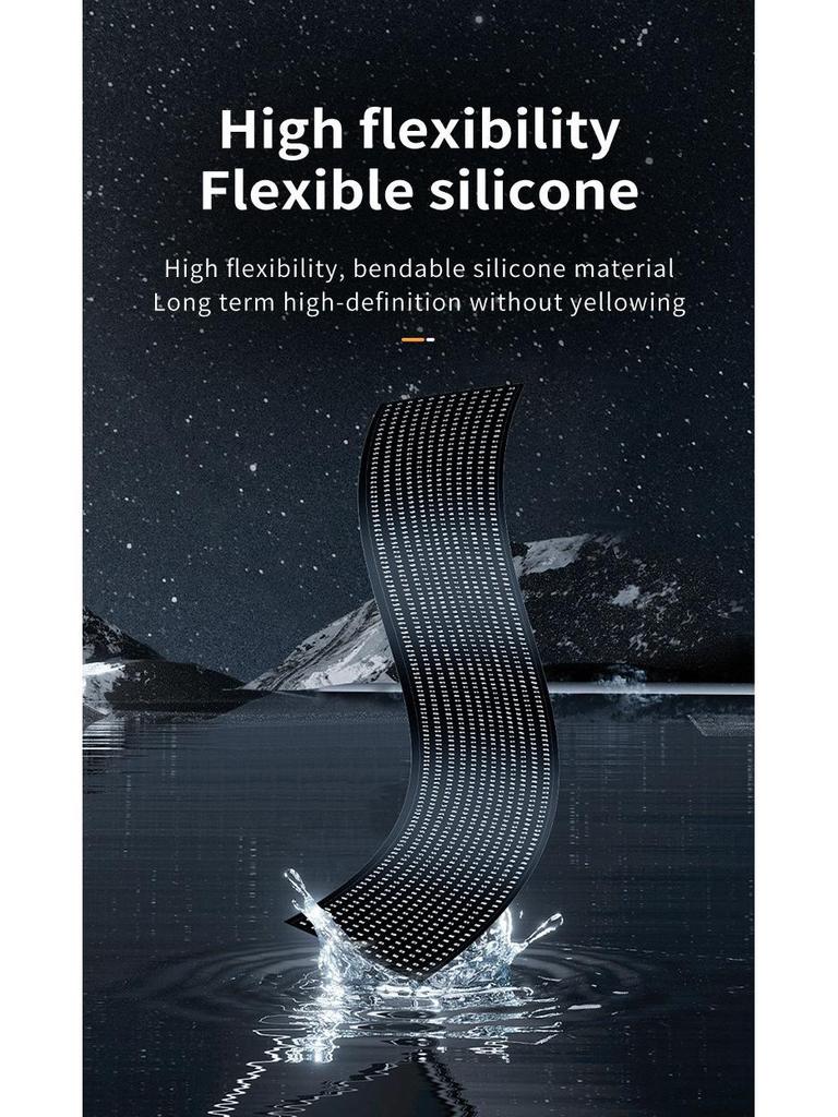 Светодиодный гибкий экран «Дьявольский глаз» для окон грузовика - Пульт дистанционного управления, подсветка для создания атмосферы в салоне.