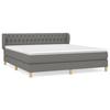 Maison Exclusive - Sommier à lattes de lit avec matelas Gris foncé 180x200cm Tissu