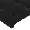 Tête de lit - Maison Exclusive - Noir - Velours doux - 160 x 5 x 118/128 cm