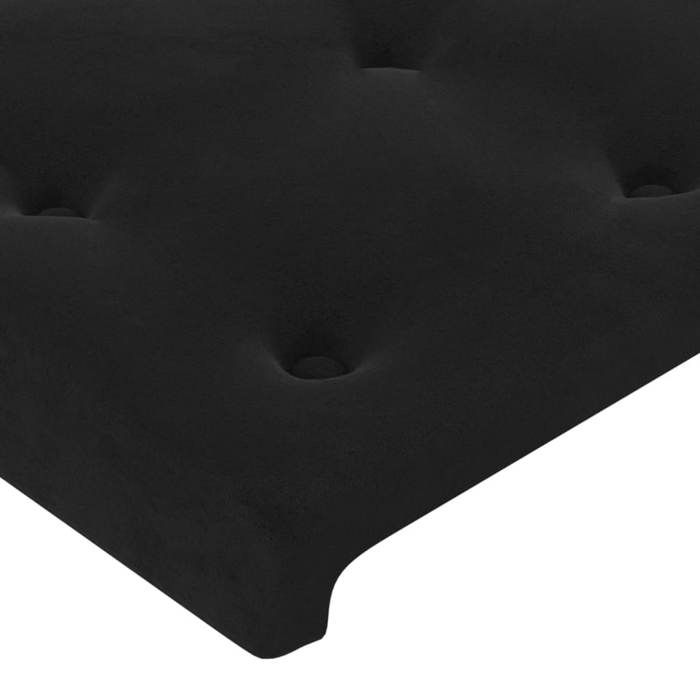 Tête de lit - Maison Exclusive - Noir - Velours doux - 160 x 5 x 118/128 cm