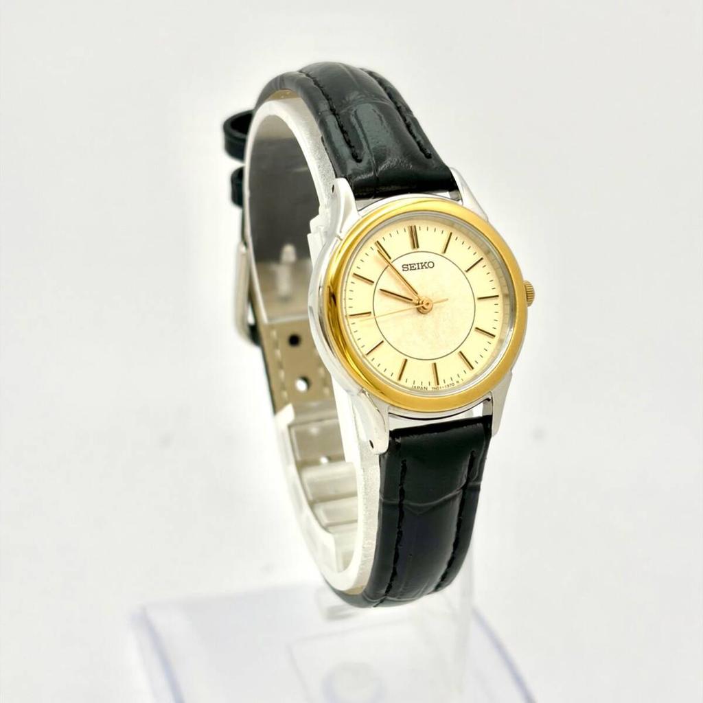 Часы SEIKO 630752 с новым ремешком [Отличное состояние/ Новая батарейка] Женские 7N01-6881