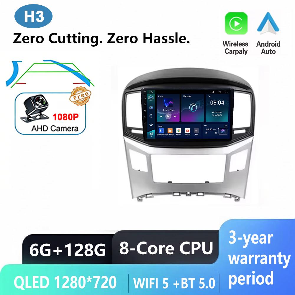 2K Incell Screen Android 16 CarPlay Car Radio For Hyundai H1 Grand Starex i800 TQ 2015 - 2018 Multimedia Video Player GPS Car