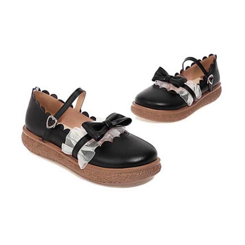 Newest Girls Leather Shoes Spring/Autumn Performance Princess Bow White Children Dance Flats Student Casual Kids Shoes C