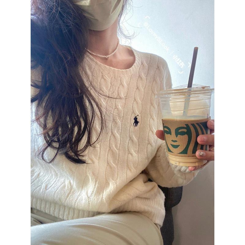 Пуловер с круглым вырезом EastRogue для пар на осень и зиму, шерстяной свитер крупной вязки «косы», модный и универсальный.