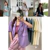 Chic Girl Korean High-quality Short-sleeve Suit Jacket Soft And Exquisite Fabric