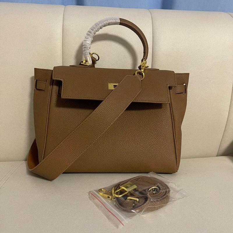 Новая верхняя часть из натуральной воловьей кожи Togo, сумка с широким плечевым ремнем, диагональная женская сумка на одно плечо