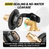 Oyviny RV City Water Inlet With Check Valve, Lead-Free Brass RV Fresh Water Inlet 3/4 NH Female To 1/2 NPT Male Connection, Water Fill Inlet Flange