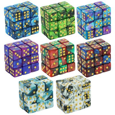 Мини-игральные кости D6, 12 мм, двухцветные, 6-гранные, квадратные, со стандартными точками, игральные кости для клубной вечеринки, принадлежности для настольных игр «сделай сам»
