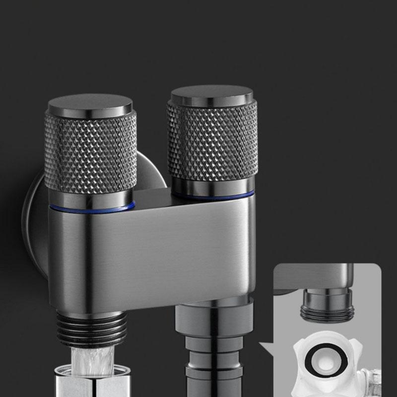 G1/2 1 вход 2 выхода угловой клапан настенный унитаз биде треугольный клапан запорный клапан двойной контроль биде унитаз распылитель душевая головка аксессуары цинковый сплав