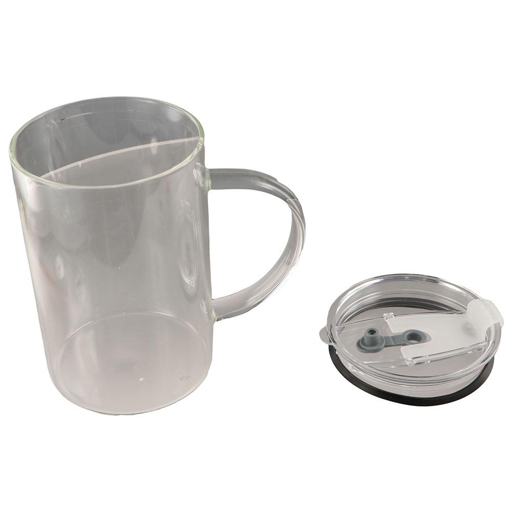 Transparent Glass Tumbler with Lid and Straw Drinking Glass Mug Glass Water Cup  Summer