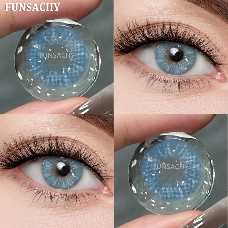 FUNSACHY 2 шт. новые цветные контактные линзы для глаз зеленые сине-коричневые линзы мягкие линзы EyeBeauty Pupil Cosmetics натуральные цветные линзы