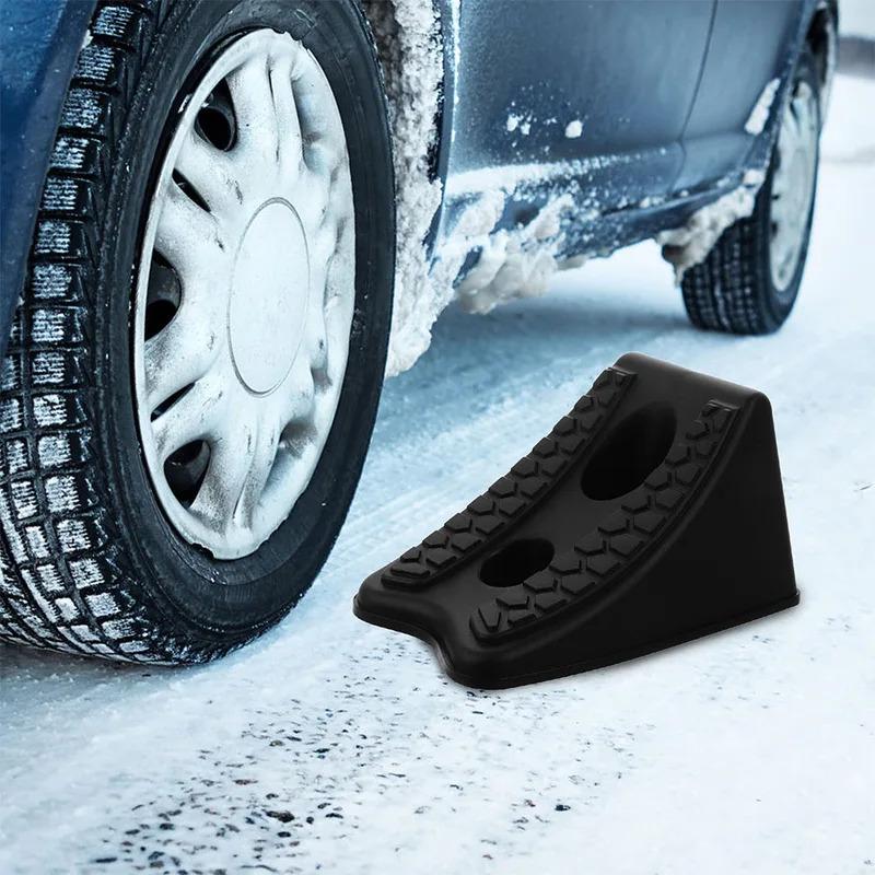 2 шт. Пластиковые противооткатные упоры для колес Сверхпрочные для легковых автомобилей, автодомов, прицепов, для бездорожья Стопоры для безопасности транспортных средств Противооткатные упоры для колес Блоки для шин