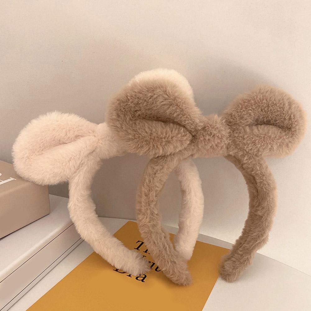 Милые плюшевые повязки для волос с ушками медведя для девочек, милые повязки для волос, обручи для волос, модные повязки для женщин, макияж, он U9S3