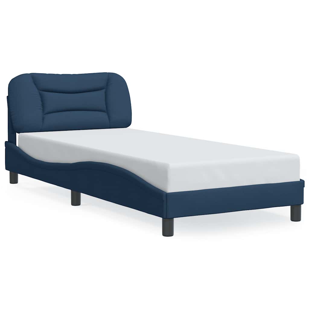 Bed Frame without Mattress Hvar Blue 80x200 cm Fabric