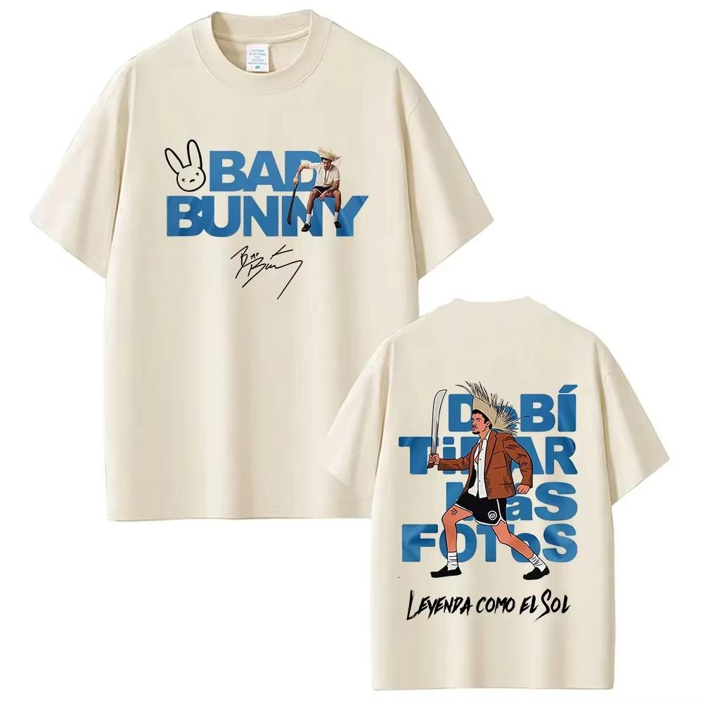 Rapper Bad Bunny Tour 2026 Debi Tirar Mas Fotos DTMF Merch TShirts Unisexs Fashion Hip Hop Pop Music Short Sleeve Streetwear