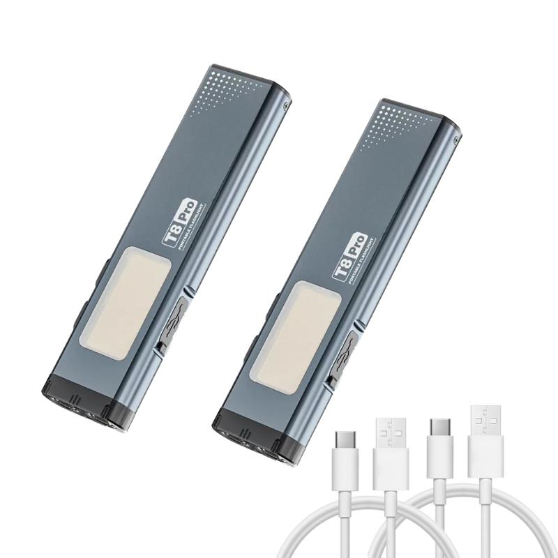 Новый мини EDC рабочий фонарь Мощный светодиодный аккумуляторный фонарик USB зарядка Магнитный зажим-ручка Свет COB Дальний свет Заливающее освещение Двойной свет