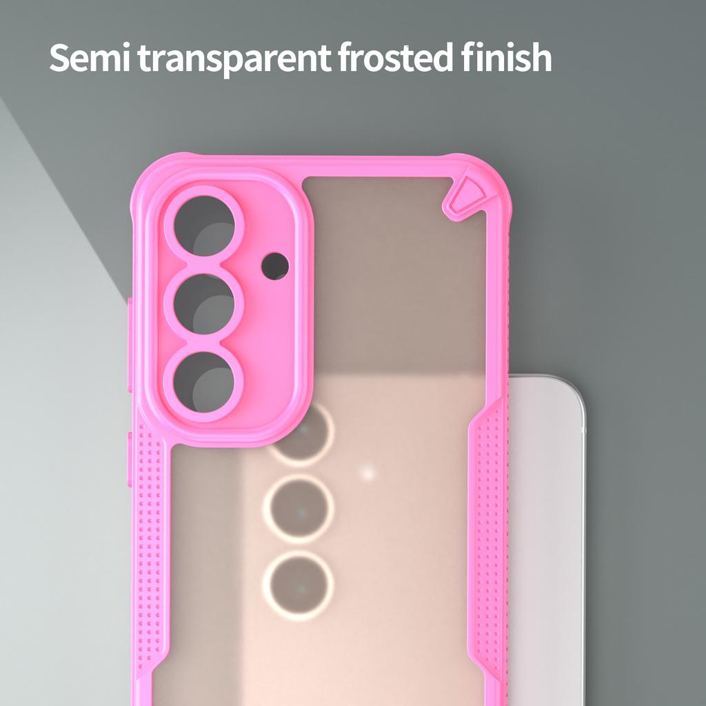 Чехол для Samsung Galaxy S25 FE, PC + TPU, полупрозрачный, матовый, защитная крышка для телефона