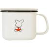 Fuji Enamel Limited Edition Miffy Nine Cheese Square Miso Enamel with for Miso Storage Pot, White, Lid,