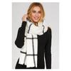 White Scarf With Black Stripes