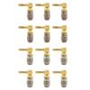 Nakamichi FanLock Excel Series 24k Gold Plated Right Angle Banana Plugs 10 AWG 18 AWG Gauge Size 4mm for Speaker Amplifier Stereo Home Theater Radio