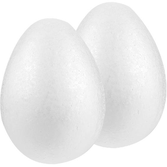 GANAZONO Пасхальные яйца 2 шт. Белые поделочные яйца Гладкие Пасхальные поделочные пенопластовые яйца Пенопластовые шарики для Весенней Пасхальной Рождественской DIY-декорации 20 см Детские уличные игрушки