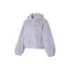Solid Color Sports Fitness Training Running Casual Warm Fleece Jacket Women Jacket Purple 625194-68