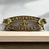 17.78 Cm Door Sign For Captain Room, Captain Quarters Door Sign, Marine Gift For Dad, Handmade Gift For Ship Captain, Best Gift For Captain
