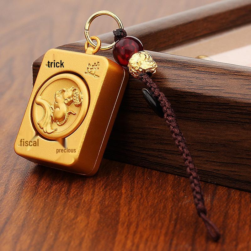 2025 Year of the Snake Spinning Key Charm Pendant for Men