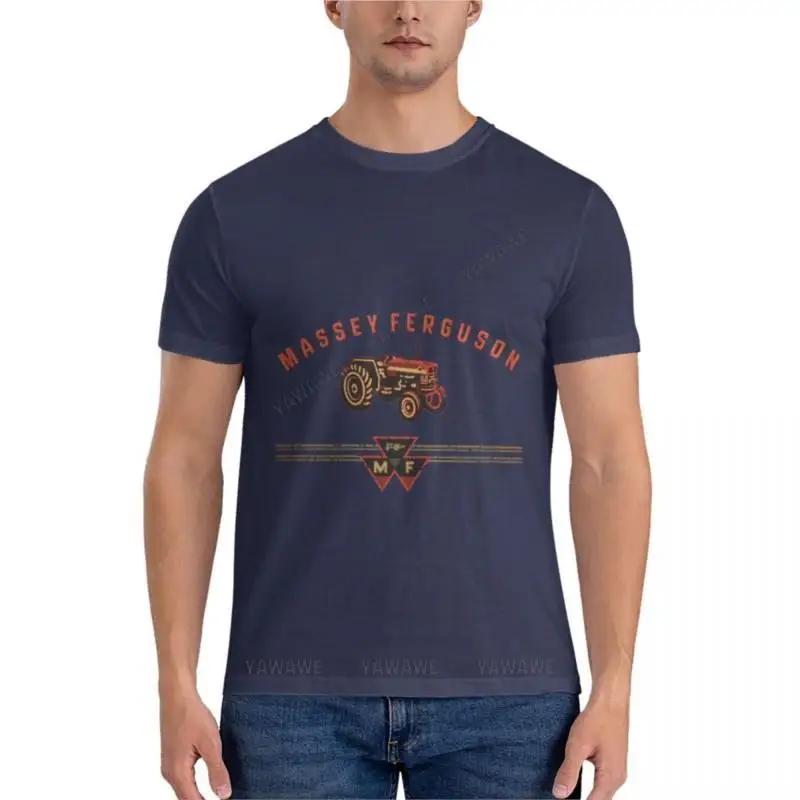 Massey Ferguson Tractors Essential T-Shirt Black T-shirts for Men Short Sleeve Tee T-shirts for Men Cotton