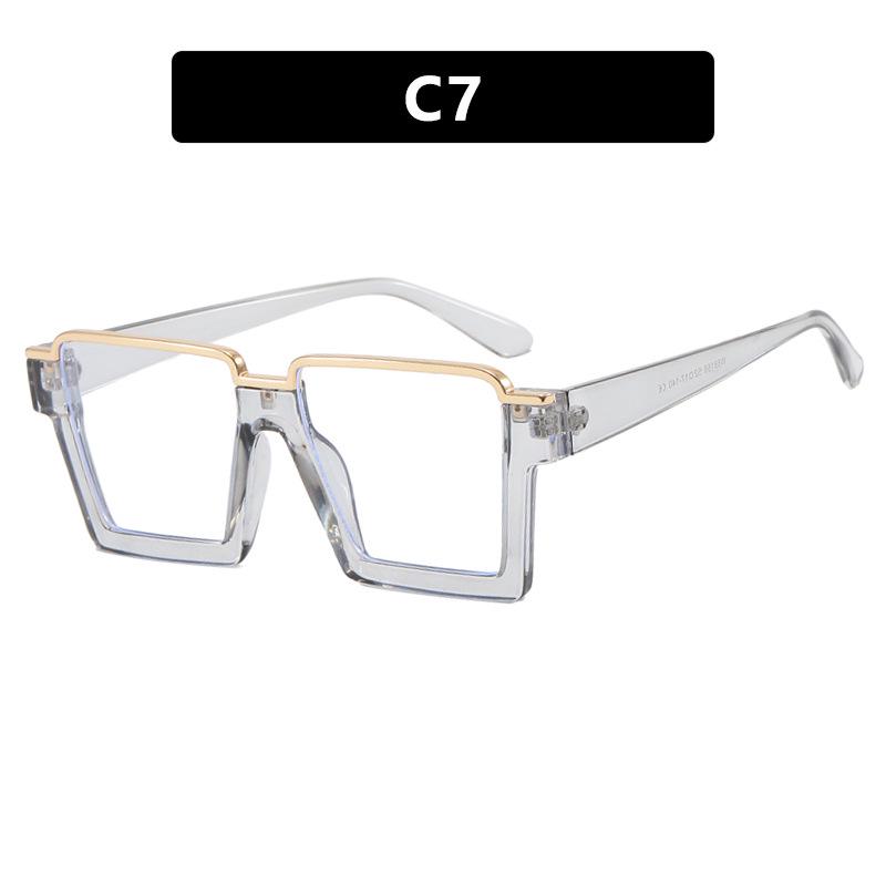 Kodon Trendy Hip Hop Flat Lens Anti-Blue Light Large Frame Eyeglasses