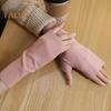 1 Pair Fall Winter Gloves Fingerless Knitted High Elasticity Touchscreen Non-slip Arm Warmers Arm Sleeves Keep Warm Windproof Cycling Wrist Covers