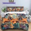 Fox Pattern Bedding Home Decoration Birthday Gift (1 * duvet cover + 2 * pillowcase, without core)