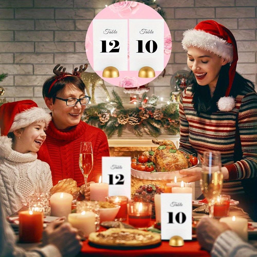 20pcs Round Table Number Cards Stands Modern Cursive Table Number 1-20 for Wedding Reception Anniversary Party Restaurant Events 4 X 6 Inches