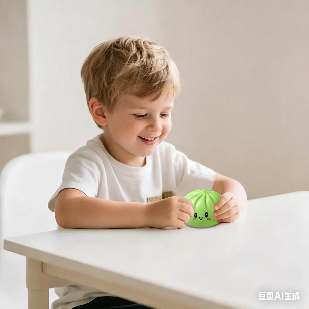 Игрушки для снятия стресса Гигантская пельмешка Сквиши, Мягкая сжимаемая игрушка для взрослых и детей, Милое лицо с улыбкой, Игрушка-антистресс с коробкой для хранения