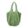 Knitted Handbag with Convenient Structure Solid Color Spacious Beach Bag Exotic Vacation Roomy Tote Bag