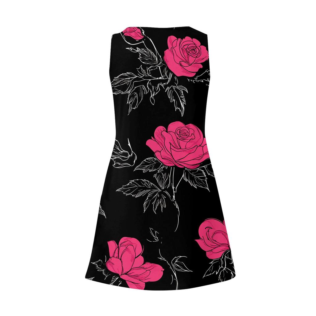 Женский повседневный сарафан с карманами, летнее пляжное платье в стиле бохо, праздничные платья для женщин, футболки, платья с U-образным вырезом, свободные платья-майки