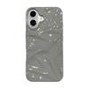 Простой модный блестящий серый чехол с 3D-складками для iPhone 16 Pro Max 15 13 12 11 14 Plus, противоударный чехол из ТПУ