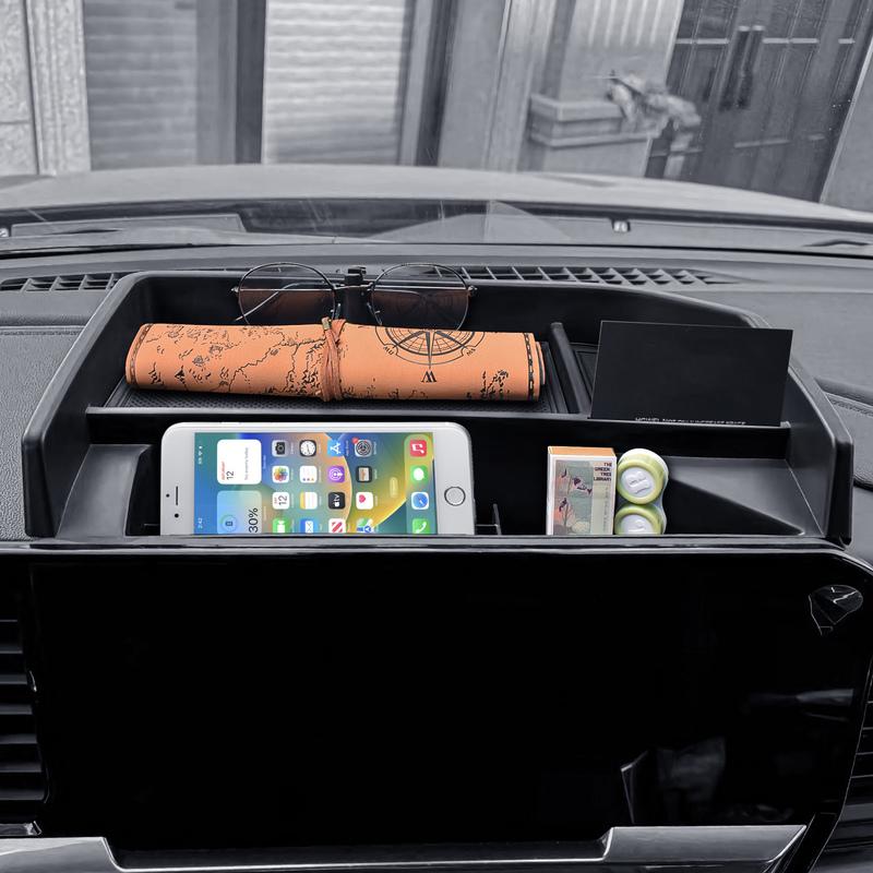 Center Console Dashboard Tray Organizer for For 2025 2024 Chevrolet Silverado 1500 & GMC Sierra 1500 Behind Screen Car Box