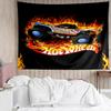 Гобелен с логотипом Hot Wheels для спальни, эстетичные классные гобелены, настенное панно для гостиной, общежития, офиса, идеальный креативный подарок