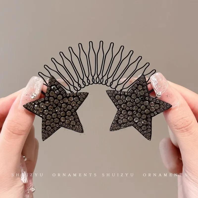 Стразы Звезды Сломанные Волосы Отделка Артефакт Задняя Голова Волосы Фиксированный Зажим Невидимая Шпилька Стиль Spice Girls Головной Убор Головной Убор