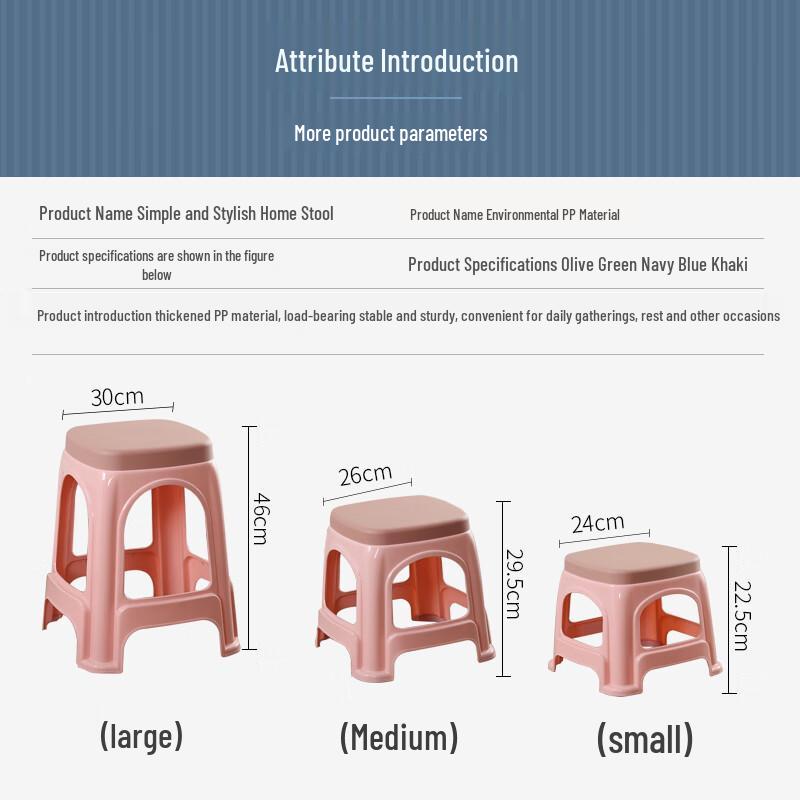 HUIHUADU Thickened Plastic Multi-Purpose Stool