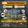 Bymaocar 4-grid Clear Acrylic Reptile Terrariums Climbing Pet Reptile Cage Non-toxic Odorless W/ Thermometer For Laboratory/home