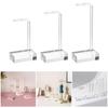 3Pcs Portable Clear Acrylic Earring Display Stand Set 3 Sizes Jewelry Holder for Retail Photography and Home Storage