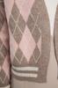 Women's Elegance Style Cardigan Mink Soft Textured Arugula Pattern Knitwear Cardigan