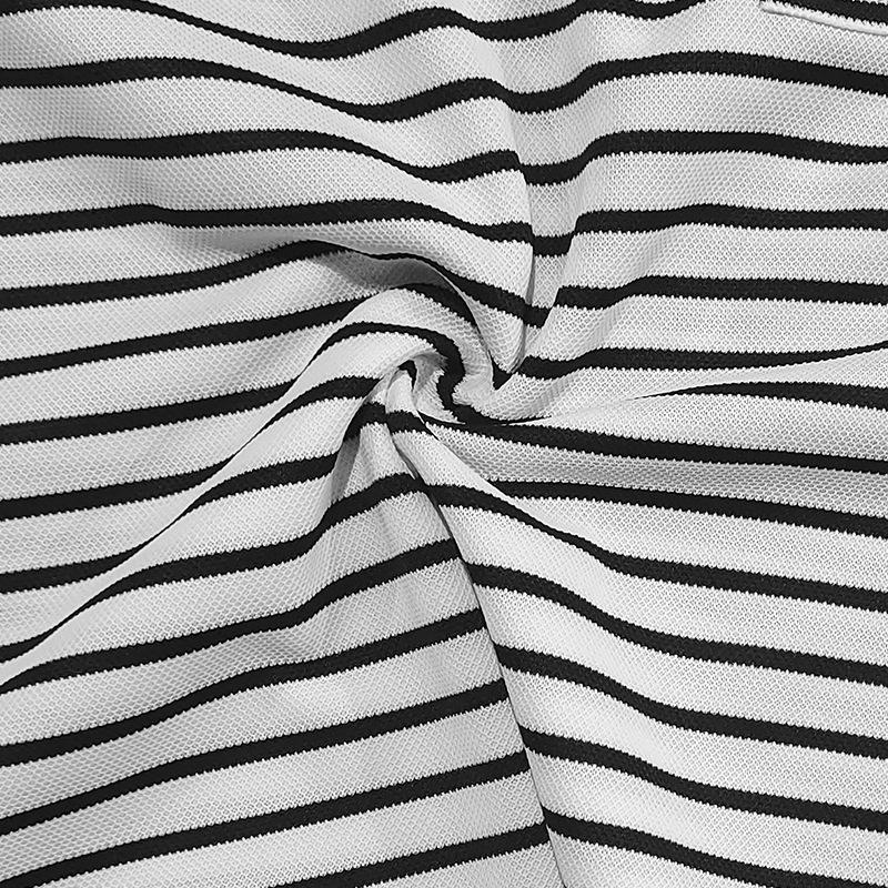 Men's Versatile T Shirt Autumn and Winter Base Long Sleeved Henry Shirt Casual Horizontal Striped Henry T-shirt