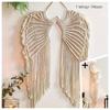 2pcs  1 Pc Wing +1 Pc Moon Tapestry  Handcraft Symmetrical Design Woven Tapestry Bohemian Home Decor Angel Wings Macrame