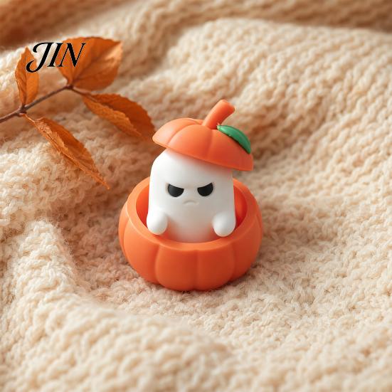 Ghost Decoration Halloween Ornament, 3D Printed Pumpkin Design Figure, Candle Holder Mini Desktop for Scented Candles Burr-free Ornament