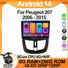 7862 4G For Peugeot 207 2006 - 2015 Video Player Android Auto Car Radio GPS IPS Navigation Multimedia Stereo Carplay No 2din DVD