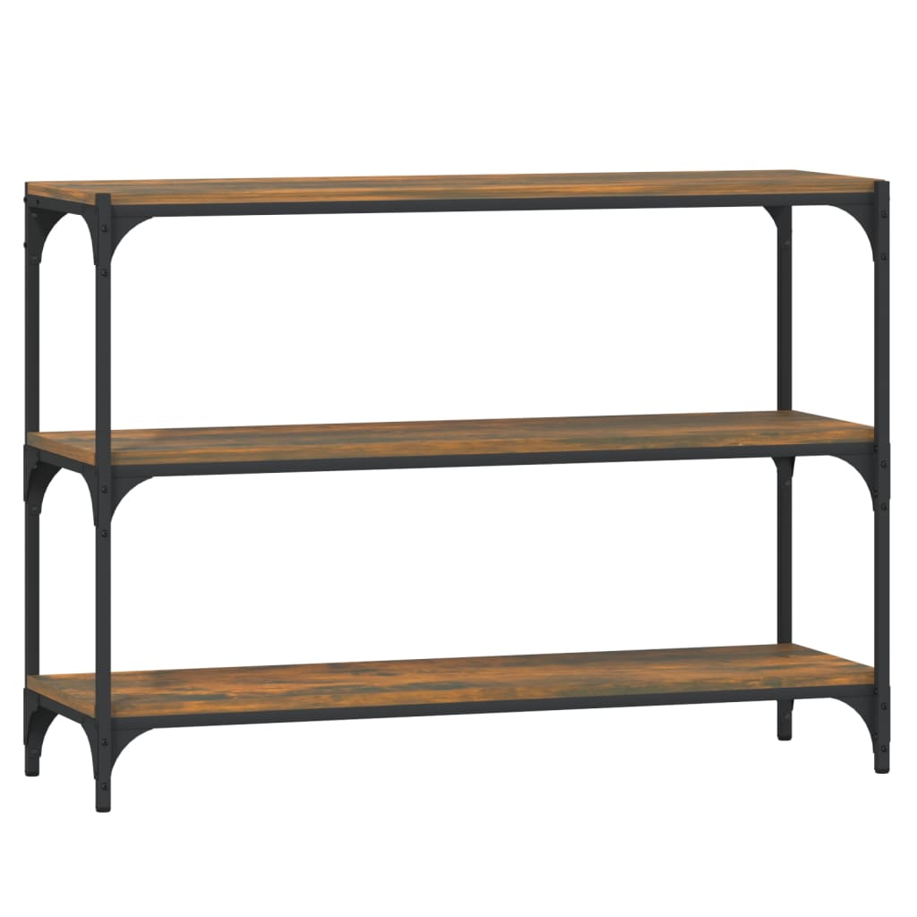 Bookshelf Smoked Oak 100 x 33 x 70.5 cm Wood Based Panel and Steel