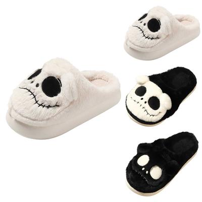 Меховые тапочки для мужчин и женщин зимой, милые домашние плюшевые теплые